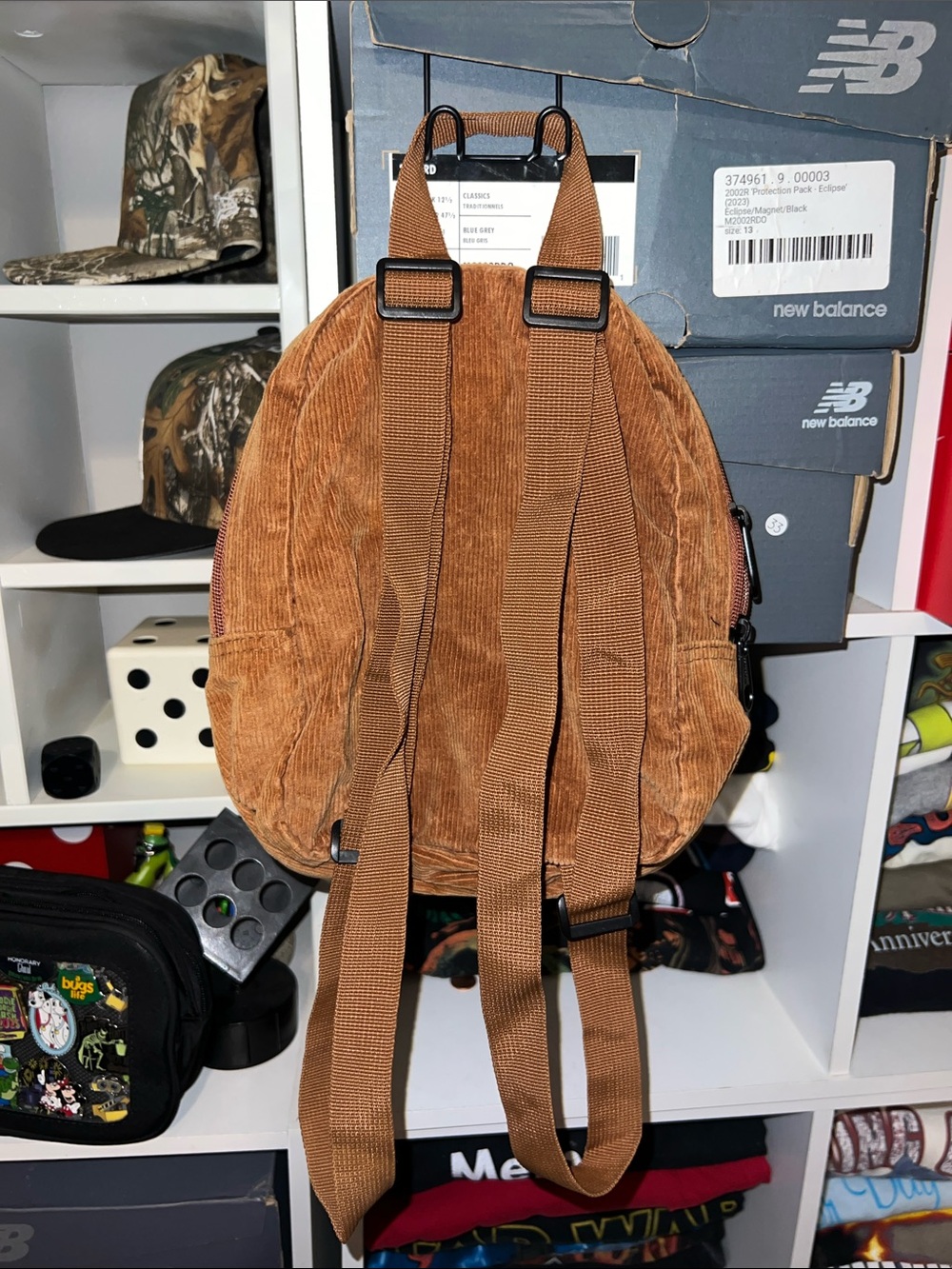 Dickies Corduroy Mini Backpack in Rust - Picture 2 of 3
